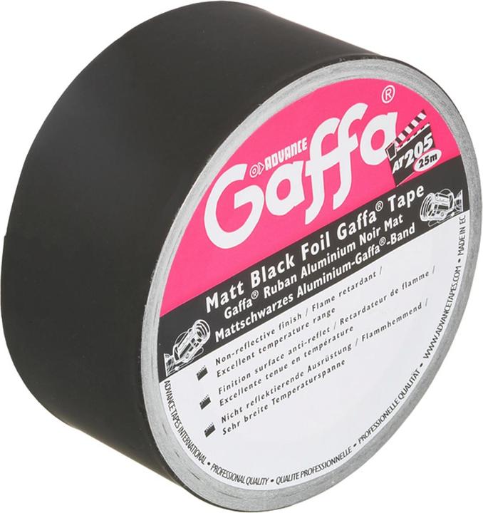 Produktbild Advance Gaffer Tape, Aluband, hitzefest, schwarz schwarz, 5 cm x 25 m (50 mm)