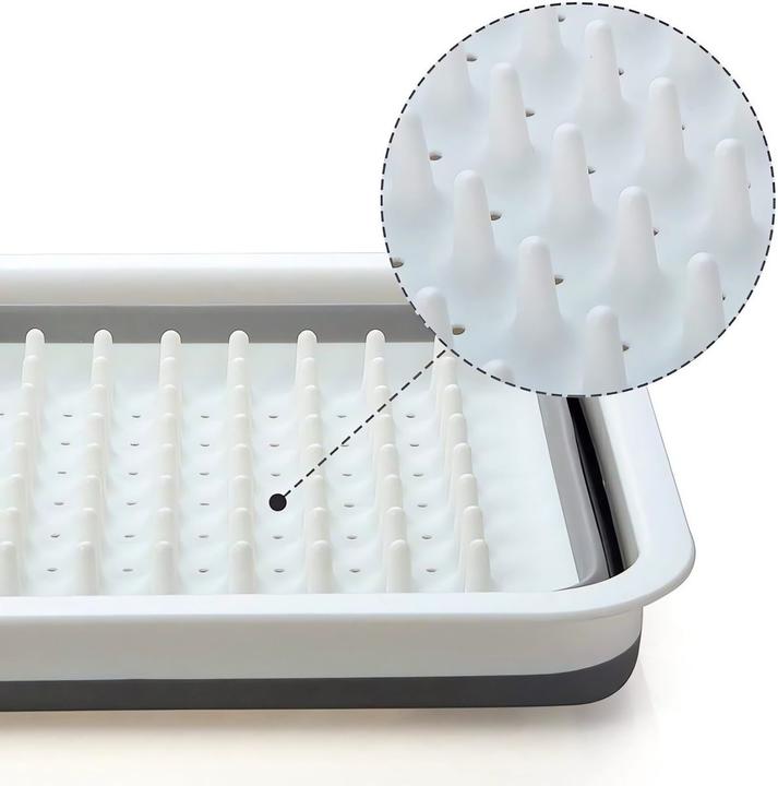 Produktbild König Design Geschirrständer faltbar Geschirrkorb für Spüle Camping Zubehör Campingzubehör