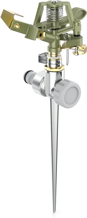 Produktbild Brandson Metall Kreisregner, Intervall-Sprinkler, Impulsregner, Rasensprenger bis 450 m², Gardena kompatibel (Impuls-, Kreis- und Sektorenregner)
