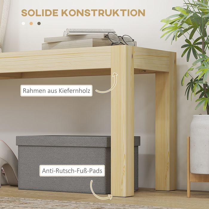 Produktbild Swisshandel24 Sitzbank 2-Sitzer, Landhausstil, Kiefernholz, Natur, 120x33x45cm (120 cm)