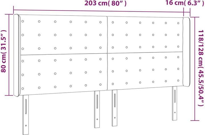 Produktbild VidaXL Franco (203 x 16 x 128 cm)