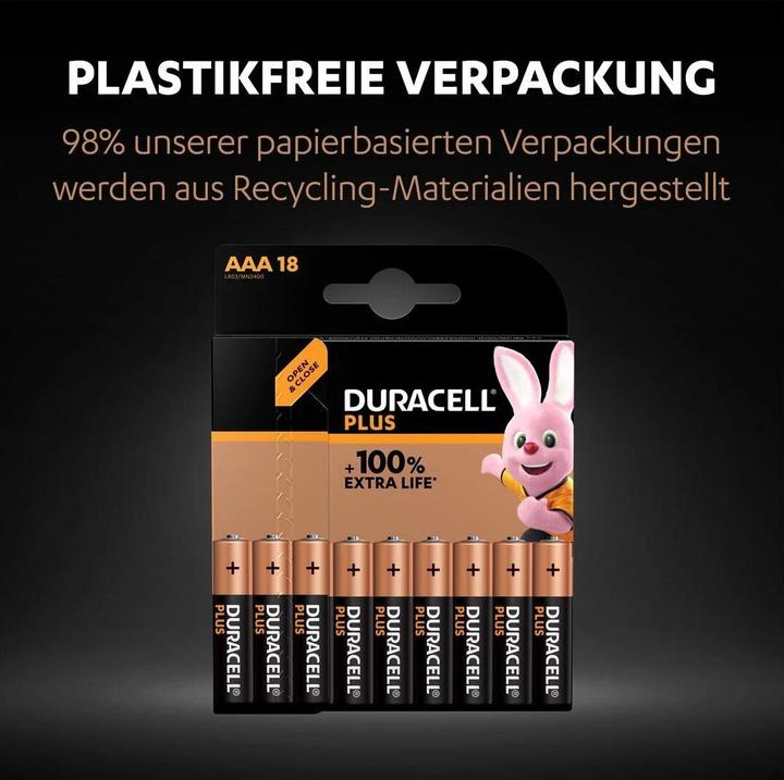Produktbild Duracell Plus (4 Stk., AAA, 1175 mAh)