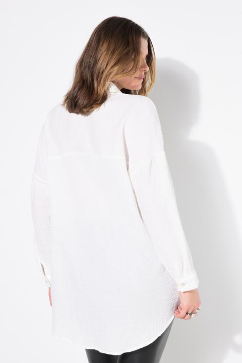Produktbild Studio Untold Musselin Bluse, oversized, Hemdkragen, Langarm (54)