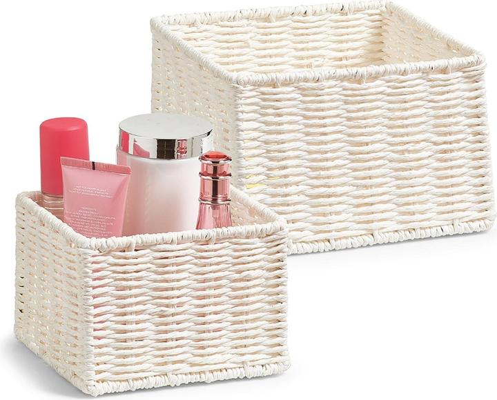 Actual product image Zeller Present Storage basket (2 x, 16 x 16 x 11 cm, 20 x 20 x 13 cm)