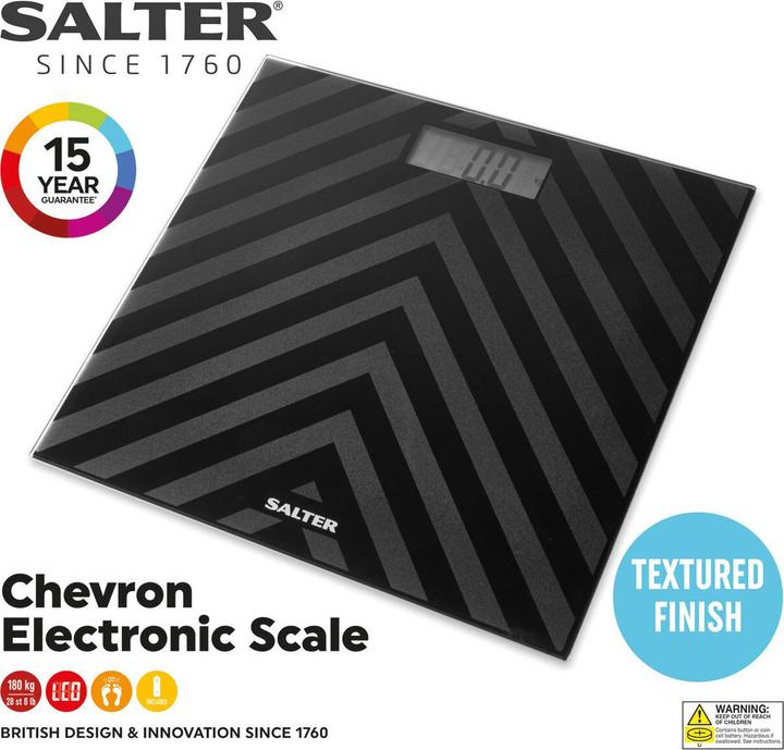 Actual product image Salter SA00287 BACFEU16 Chevron Two Tone Bathroom Scale (180 kg)