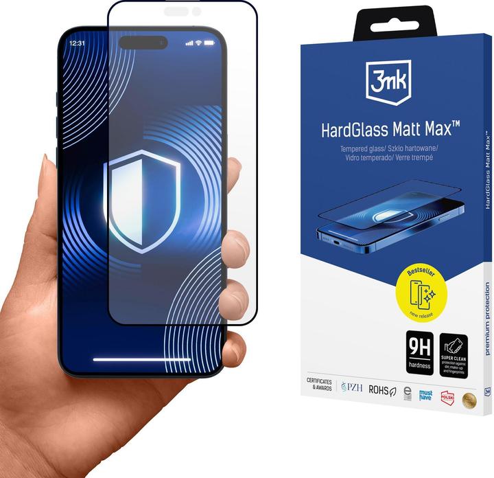 Image du produit 3MK HardGlass Matt Max (1 pièce(s), Apple iPhone 16 Plus)