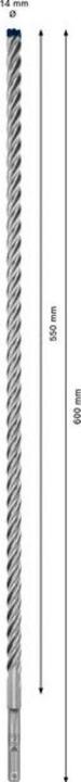 Immagine prodotto Bosch Professional Zubehör Trapano a percussione EXPERT SDS plus-7X, 14 x 550 x 600 mm (14 millimetri)