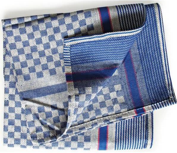 Hygostar Asciugamano da bucato, a scacchi blu e bianchi, 240 g/mq (50 x 90 cm)