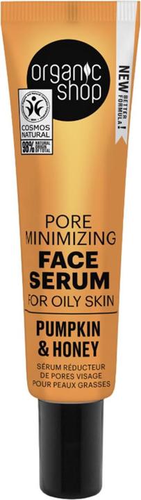 Organic Shop Porenminimierendes Gesichtsserum für fettige Haut, Kürbis und Honig, 30 ml (30 ml)