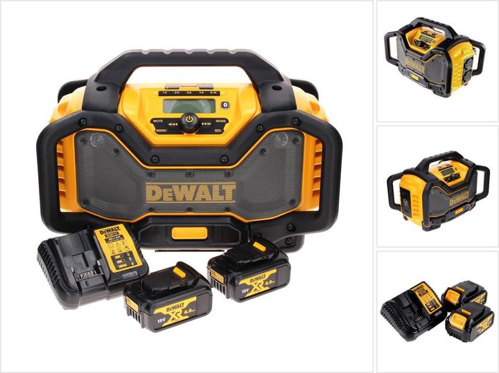Image du produit DeWalt DCR 027 M2 Radio sans fil DAB+ 10,8-18,0 V + 2x batterie 4,0Ah + chargeur (DAB+ DAB, FM, Bluetooth)