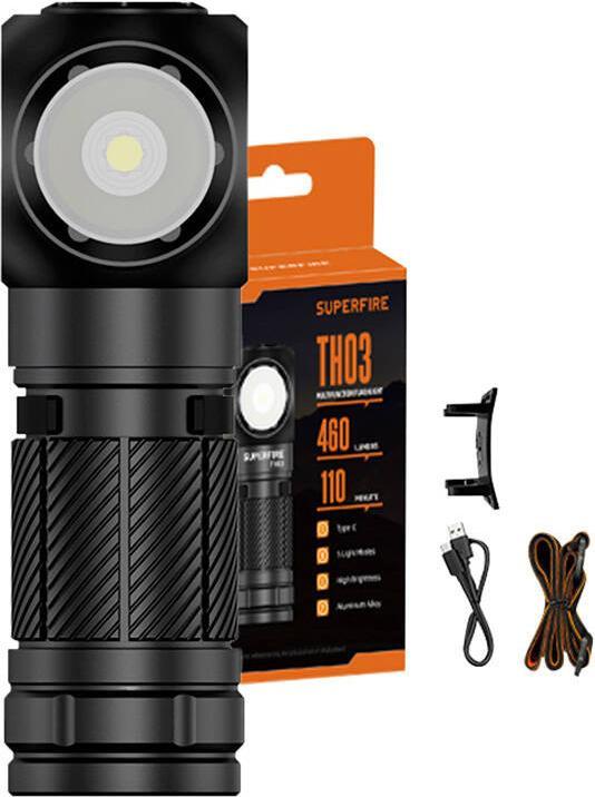 Actual product image Superfire TH03 multifunction flashlight (400 lm)