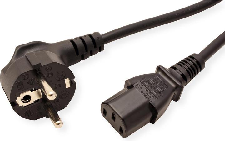 Produktbild Roline Netzkabel gerade IEC-Buchse Schukostecker 3m schwarz (3 m)