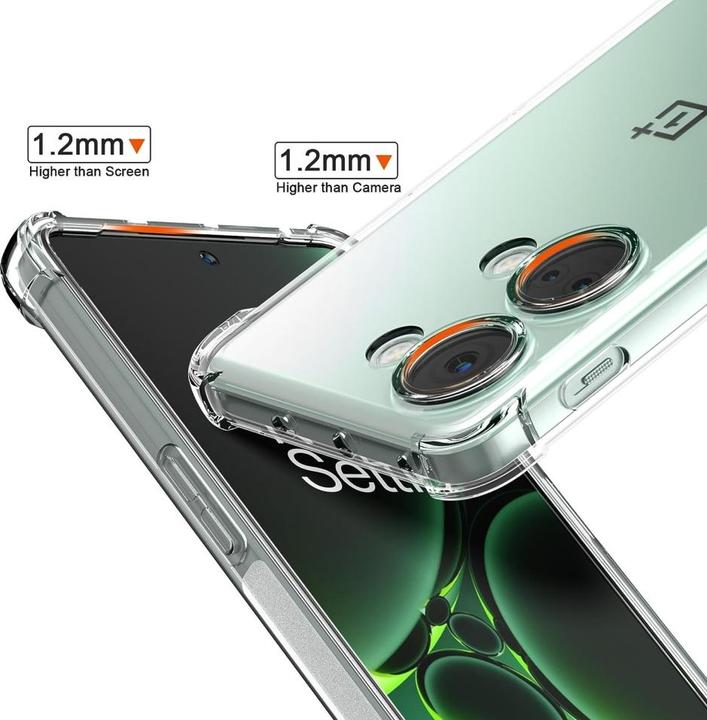 Actual product image Screenguard OnePlus North 3 Case Crystal Soft Airbag Bumper (OnePlus North 3)