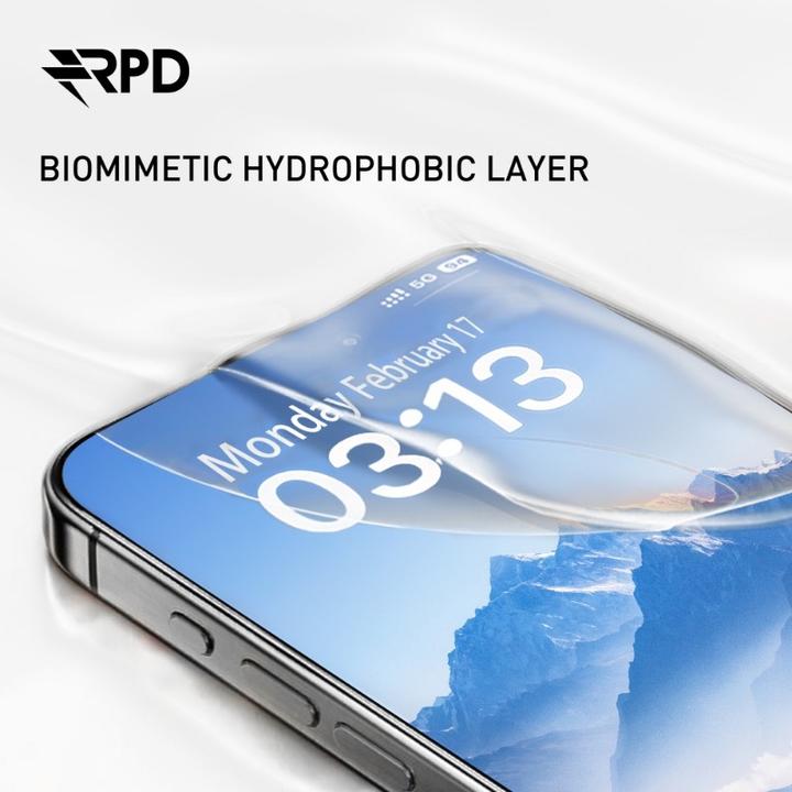Actual product image RPD iPhone 13 Pro Max / 14 Plus - SilkTouch Premium - Edge-to-edge armoured glass, transparent (1 Piece, Apple iPhone 14 Plus, Apple iPhone 13 Pro Max)