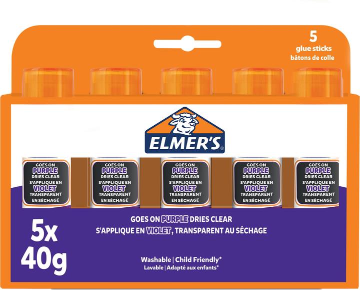 Elmer's Glue stick set Disappearing 40 g à 5 pieces, violet