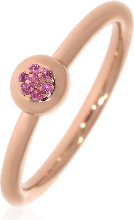 Xen Ring mit 7 Rhodolithe ca. 0,04 ct. rosèvergoldet