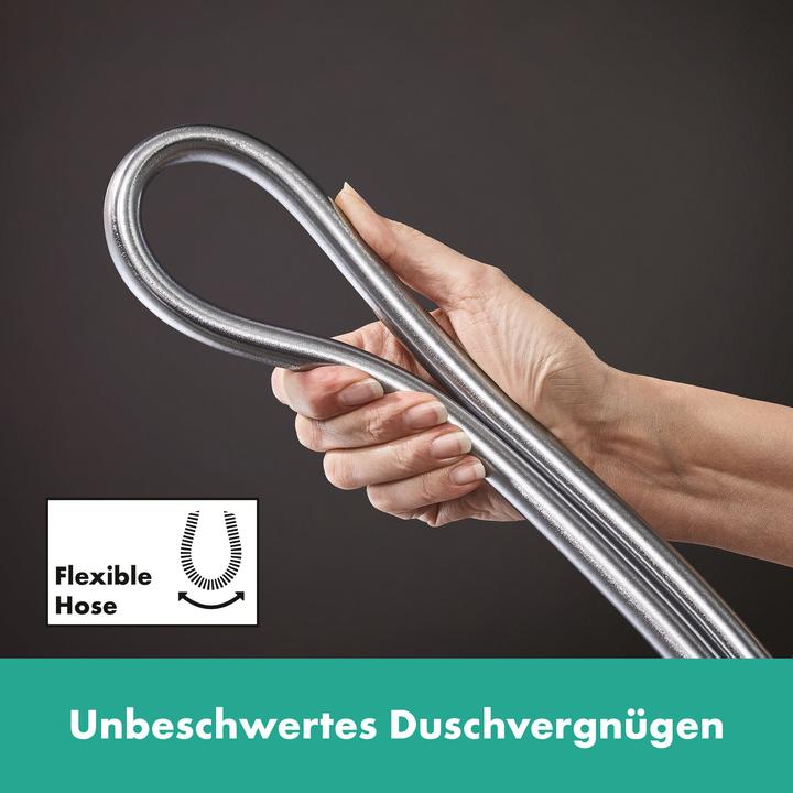 Actual product image hansgrohe Unica shower rod S Puro 90 cm, Easy Slide shower head holder, Isiflex shower hose 160 cm