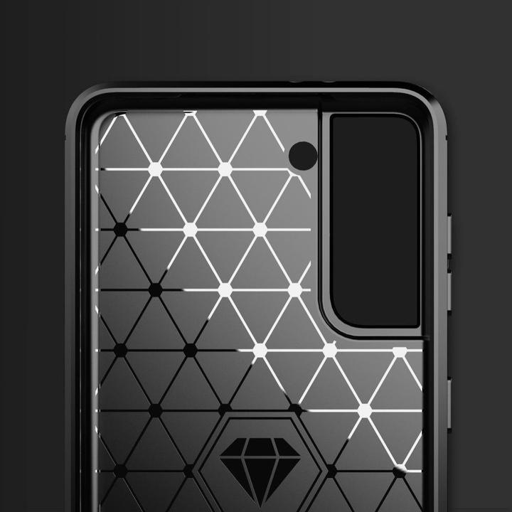 Produktbild Hurtel Carbon Case flexible cover for Samsung Galaxy S21 FE black (Samsung Galaxy S21 FE)