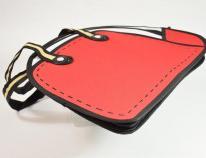 Kögler 2D Waggy Bags, Handtasche, rot, weiss, mit Reissvers