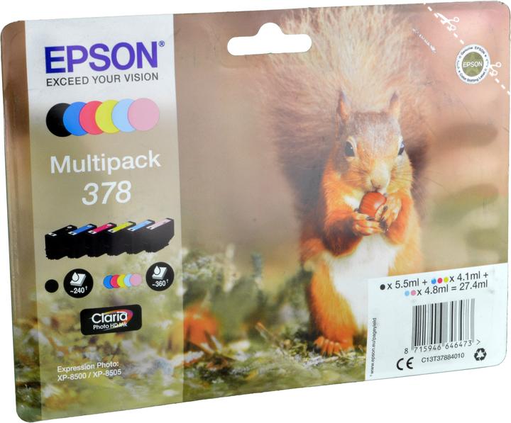 Produktbild Epson 378 Claria Photo HD Multipack (M, C, LC, LM, Y, BK)
