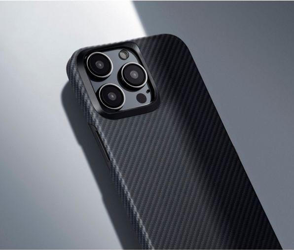 Actual product image Pitaka MagEZ Case 4 600D for iPhone 15 Pro Black/Grey Twill (Apple iPhone 15 Pro)
