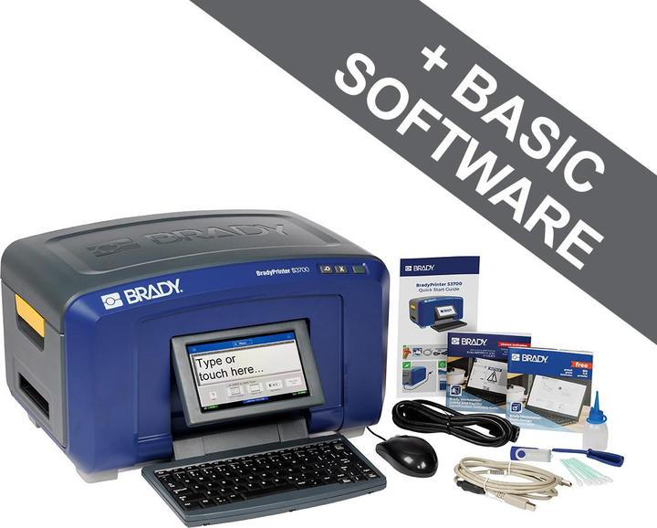 Image du produit Brady S3700-CYRILLIC, S3700 Imprimante de plaques et d'étiquettes mono/multicolore avec clavier, découpe
