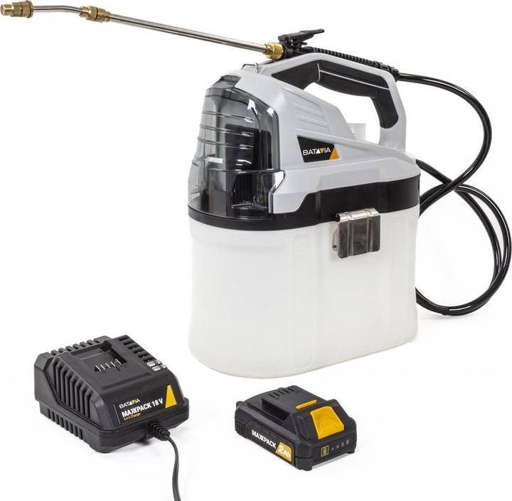 Produktbild Batavia Drucksprühgerät 7,5 l - 18 V - inkl.2,0 Ah Batterie / 2,4 Ah Ladegerät - geeignet für Düngemittel, P (7.50 l)