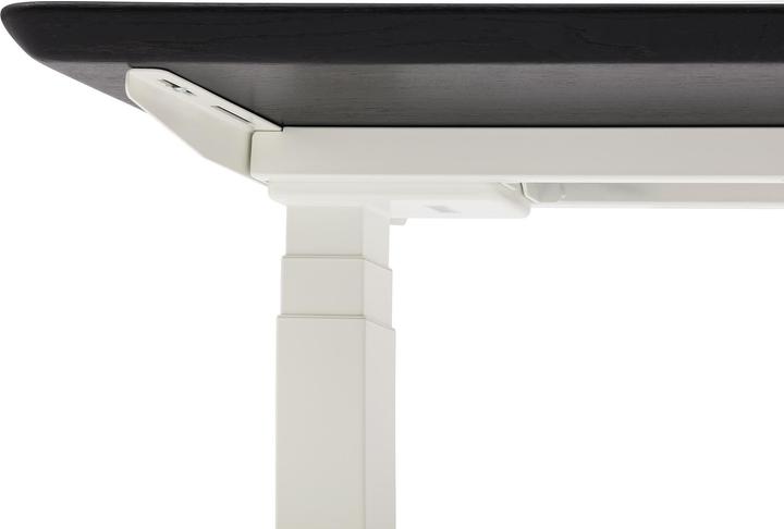 Actual product image Oakywood Standing Desk wooden table with height adjustment - solid wood - Black / 160x80 / White - (160 x 80 cm)