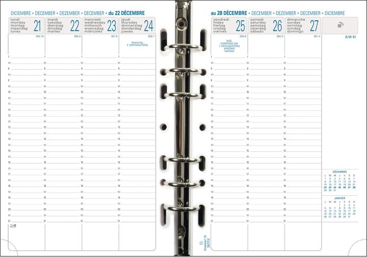 Image du produit Exacompta Exatime 21 Contenu 1W/2S 2021 E28272 14,2x21cm (A5, Allemand)