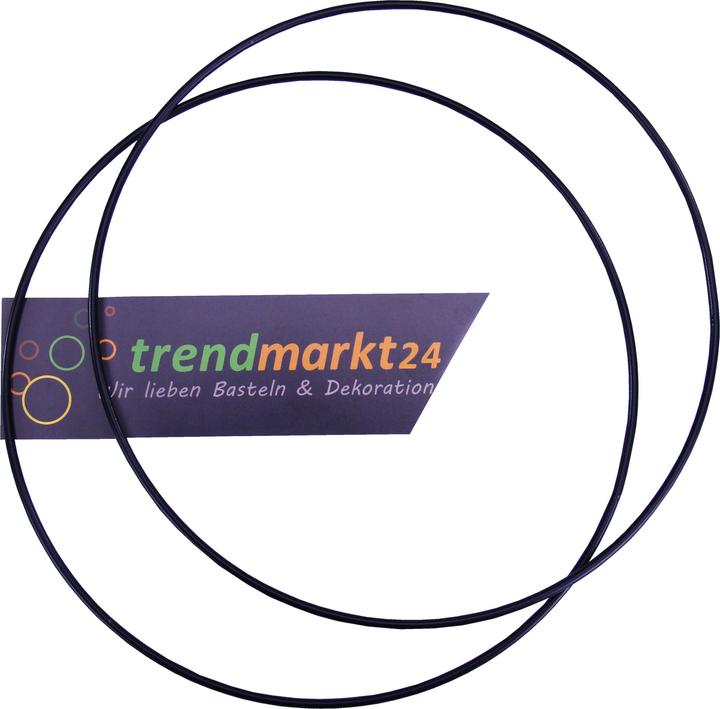 Produktbild trendmarkt24 Metallring 2er Set 10 cm Drahtring schwarz Mobile Ring