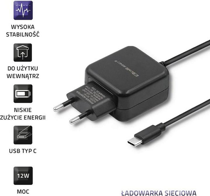 Actual product image Qoltec Charger 12W 5V 2.4A USB type C (12 W)