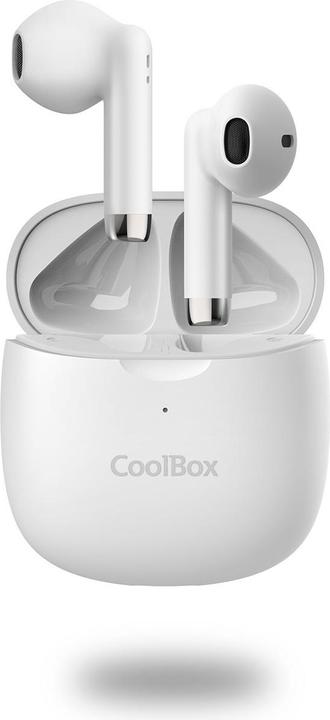 Image du produit CoolBox Auriculares Bluetooth Con Microfono Tws-01 Blanco (15 h, Sans fil)