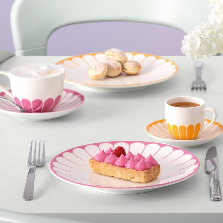 Produktbild Villeroy & Boch Fleur Couleur Kaffeetassen mit Untertassen (160 ml, 6 x)