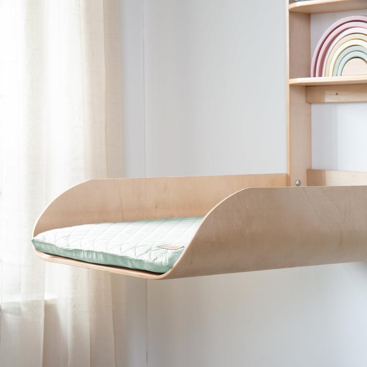 Actual product image Roba Wall-mounted changing shelf incl. changing mat Style Frosty green