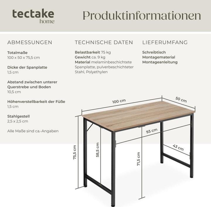 Image du produit tectake Jenkins (100 x 50 x 75.5 cm)