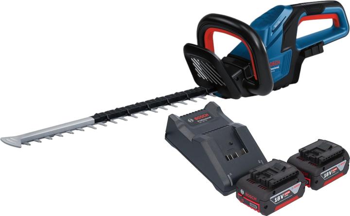 Actual product image Bosch Professional Bosch GHE 18V-50 Professional Akku Heckenschere 18 V 50 cm Brushless + 2x Akku 4,0 Ah + Ladegerät (Rechargeable battery operated)