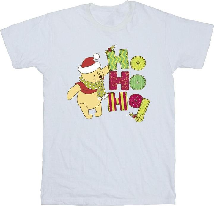 Disney Winnie The Pooh Ho Ho Ho Scarf TShirt (4XL)