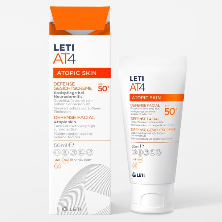 Actual product image Leti LETIAT4 Defense Face Cream SPF 50+, 50 ml Cream, 50 ml Cream (Suntan cream, SPF 50+, 50 ml)