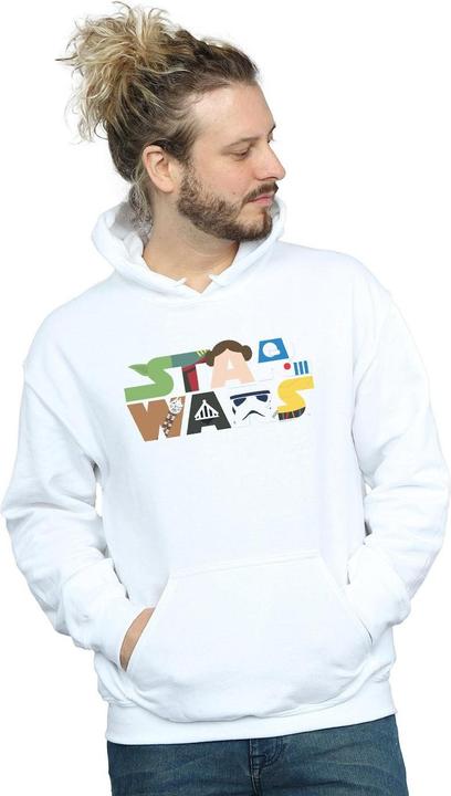 Immagine prodotto Star Wars Character Logo Felpa con Cappuccio Uomo (4XL)