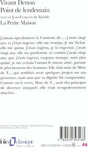 Produktbild Point de lendemain (Französisch, Denon Dominique Vivant, 1995)