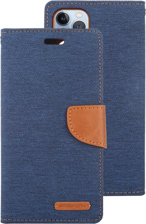 Produktbild iPhone 14 Pro Max - Canvas Stoff Etui blau (Apple iPhone 14 Pro Max)