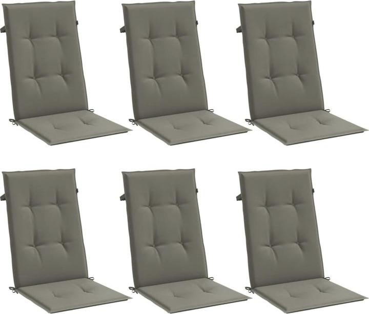 Produktbild VidaXL Hochlehner-Auflagen 6 Stk. Stoff (120 x 50 x 4 cm)