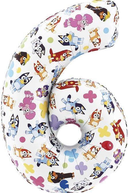 Produktbild Grabo Balloons XL Bluey Bingo Zahlen 6 Ballon