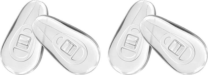 Techsuit - (Pack) 2 Pairs of Silicone Nose Pads (NPT1) - from Silicone, 14 x 7.5mm - Transparent