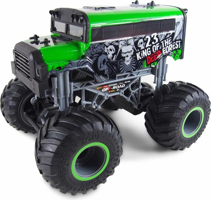 Produktbild Amewi Crazy Schoolbus Elektro Brushed Monster Truck 2WD 1:16 RTR grün