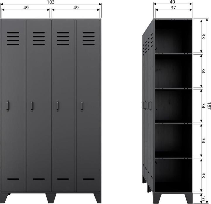 Productafbeelding Woood Stijn (103 x 40 x 187 cm)