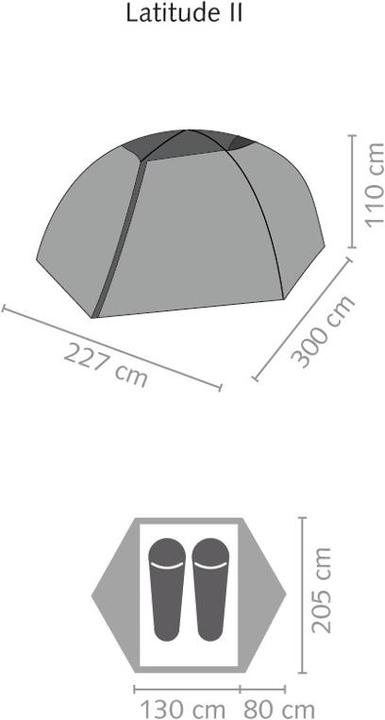 Produktbild Salewa Latitude II (Kuppelzelt, 2.72 kg, 2 Personen)