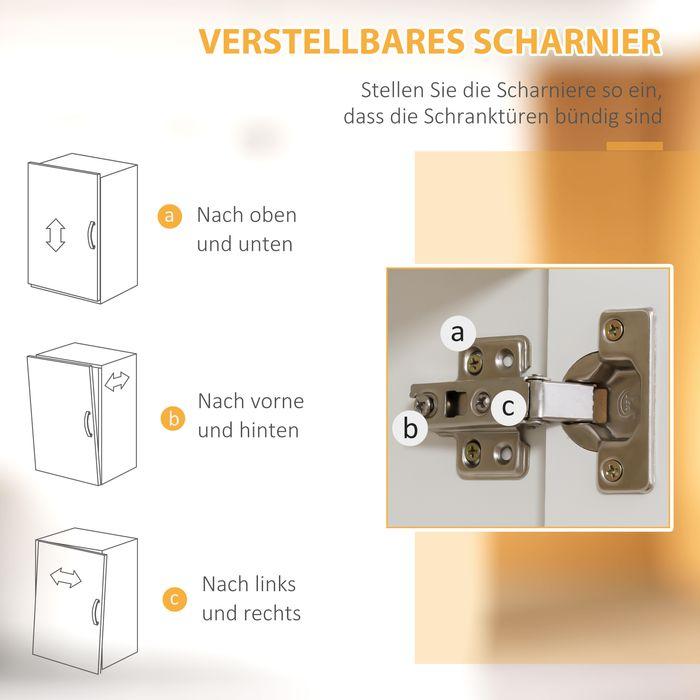 Produktbild Swisshandel24 Küchenschrank, Landhausstil, 70cmx40cmx170cm Weiss (70 x 40 x 170 cm)