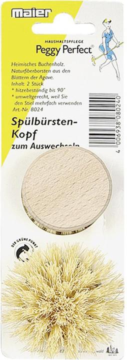 Produktbild Peggy Perfect Spülbürsten-Ersatzkopf Holz/Fibre Ø4,2cm 2 Stück (2 Stk.)