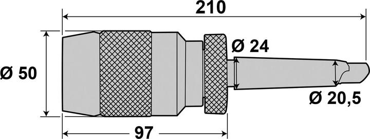 Image du produit Paulimot Schnellspann-Bohrfutter 1-16 mm + Kegeldorn MK3 / B18